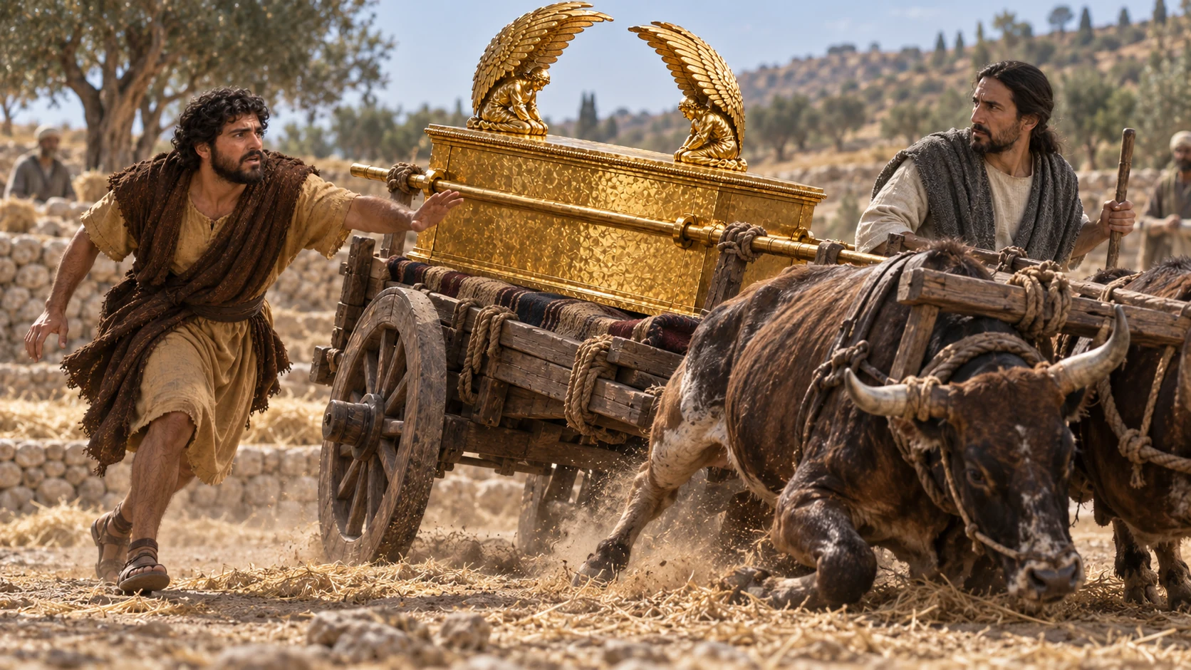 The oxen stumble at Kidon.