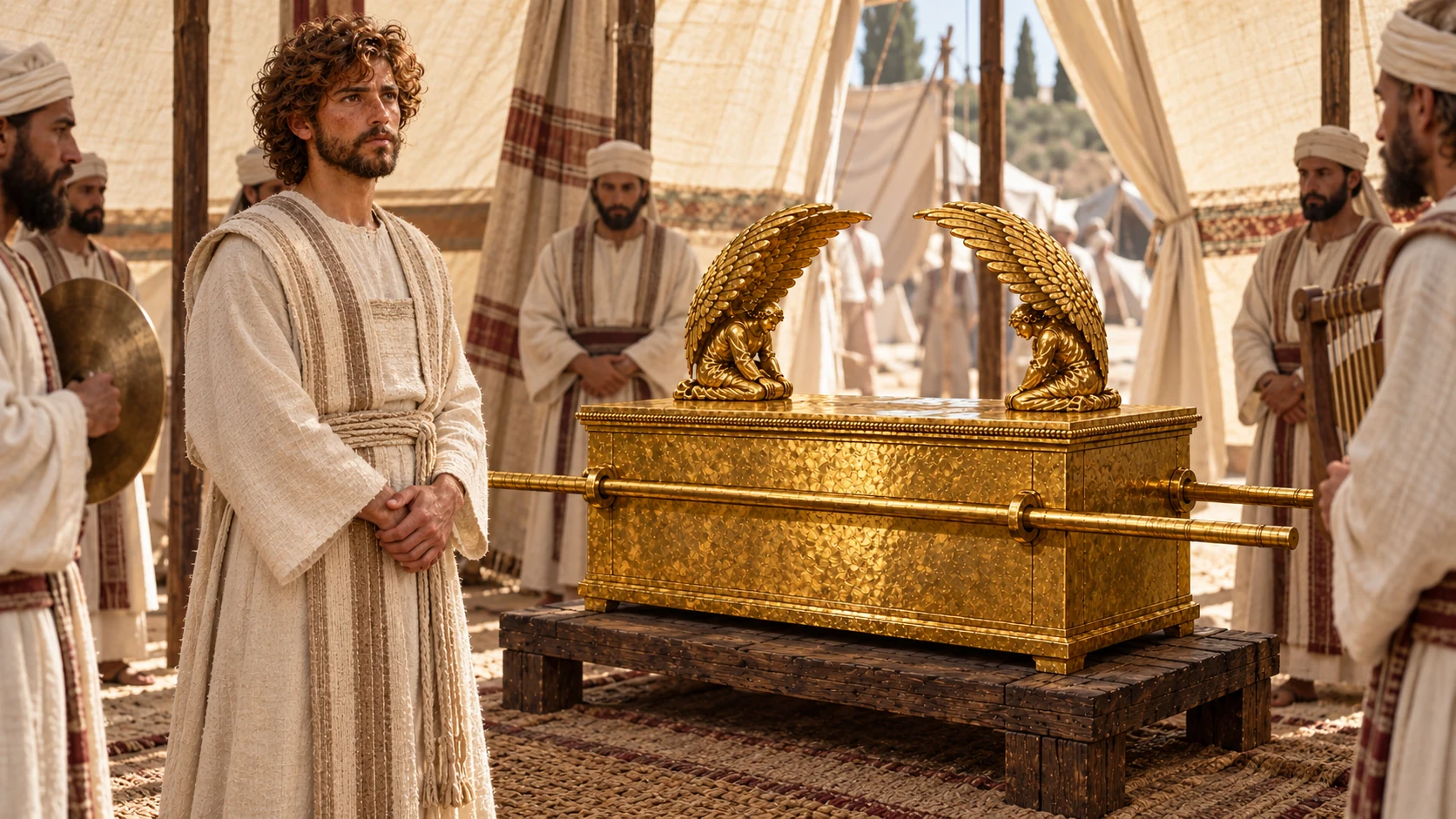 The ark set in the tent.