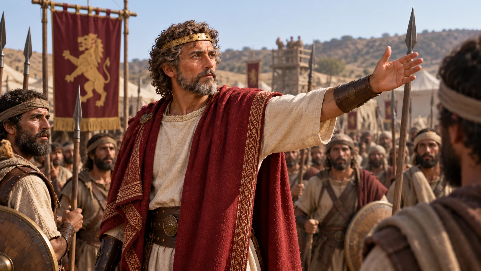 David crosses the Jordan.