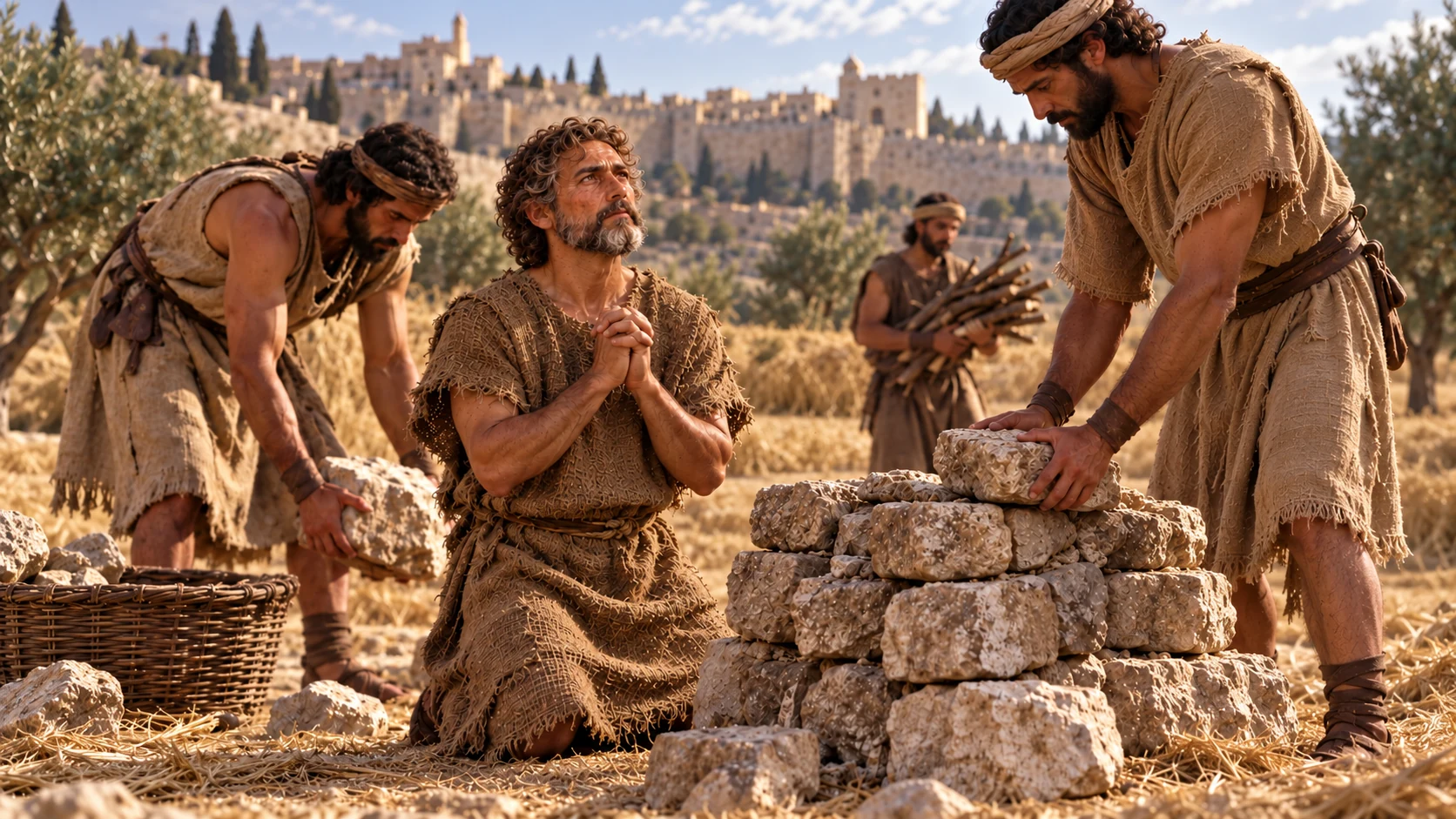 Fire answers the offering.