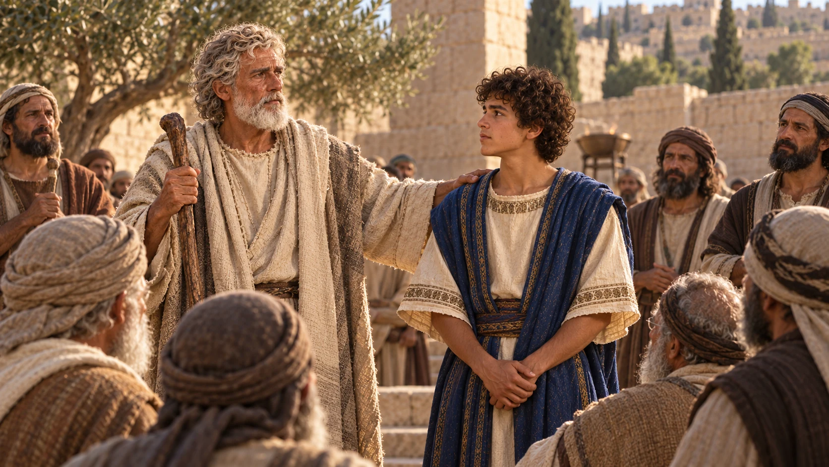 David establishes Solomon.