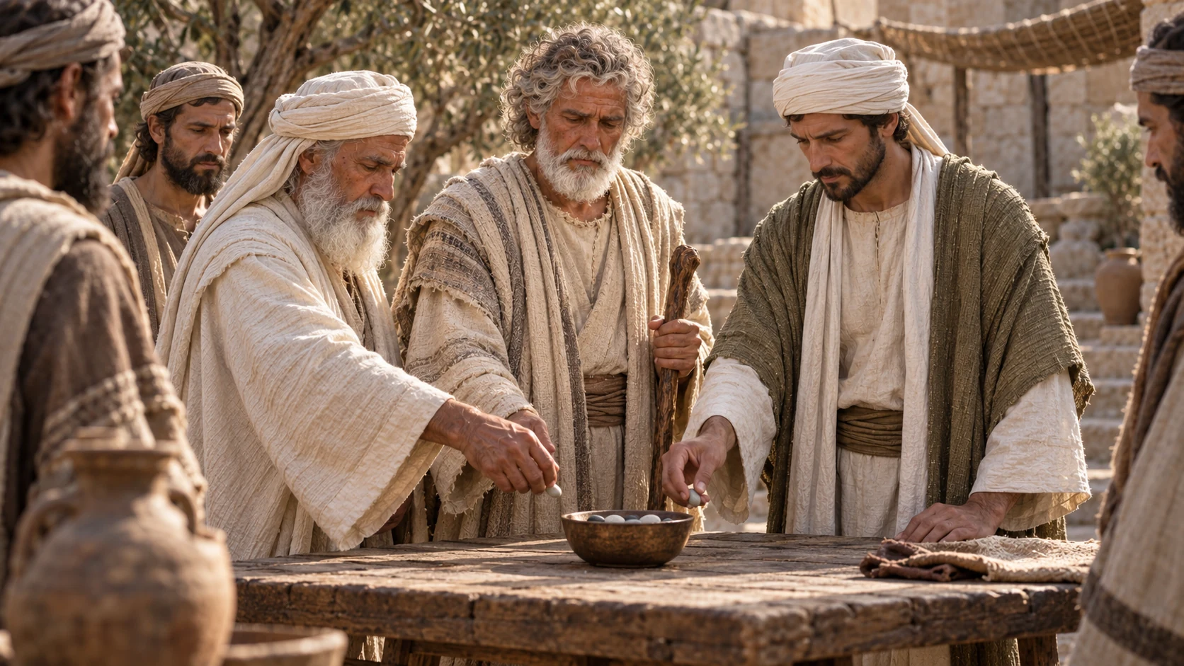 Elder and younger receive lots.