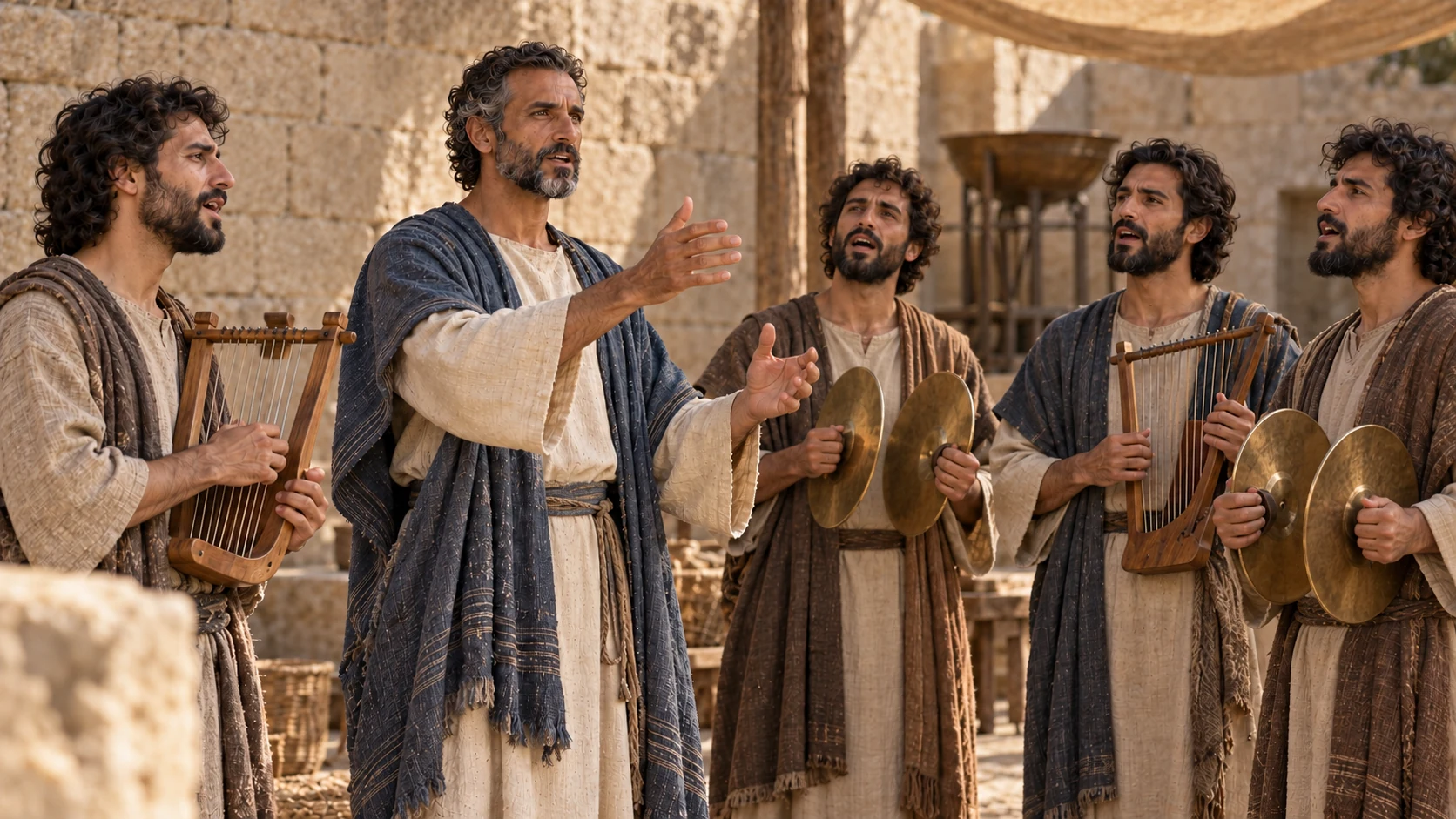 Asaph directs his sons.