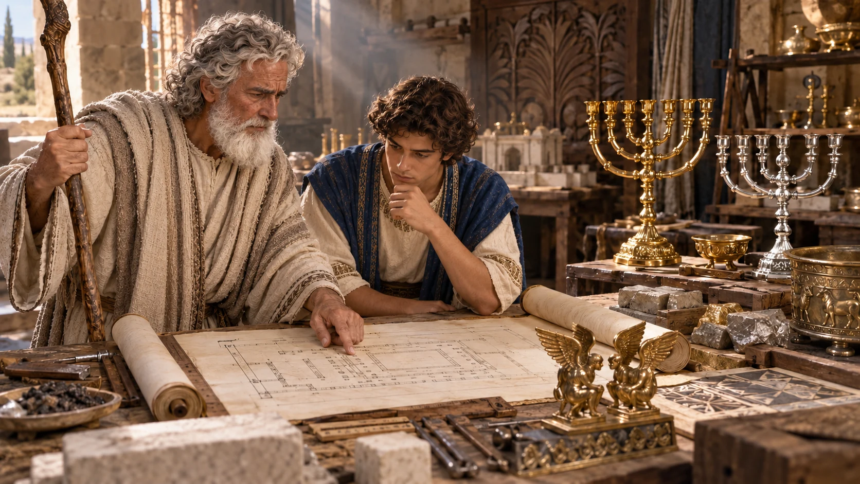 Courts, chambers, and sacred treasuries.