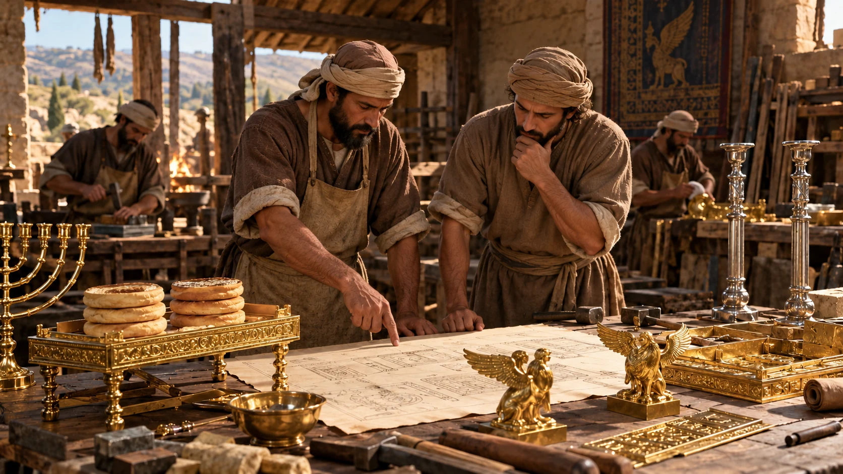 Tables of gold and silver.