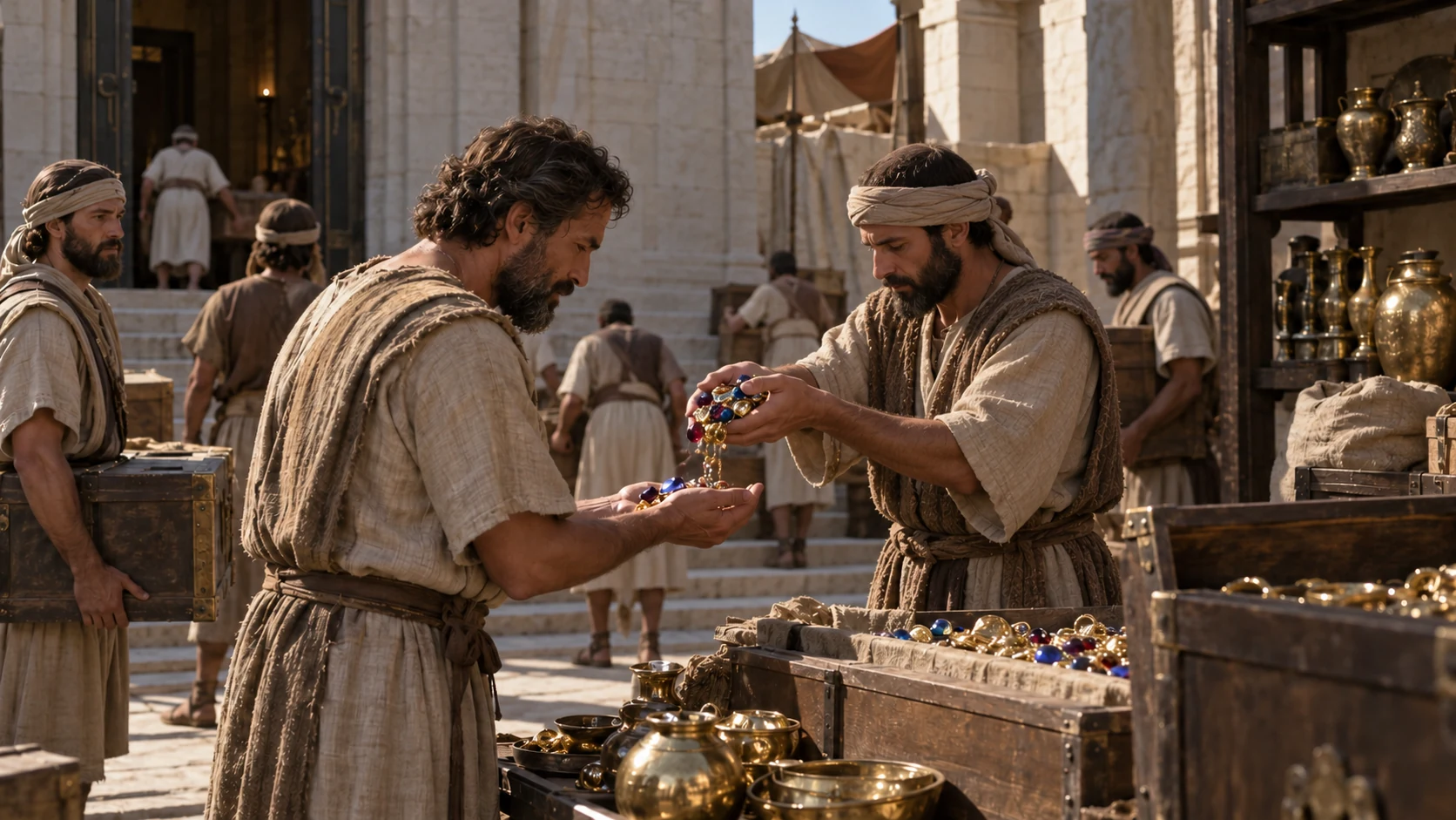 Precious stones entrusted.