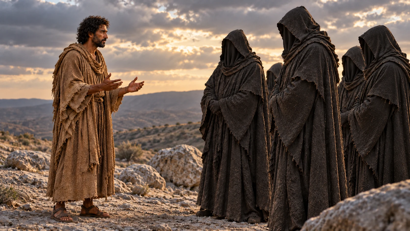 Enoch addresses several anonymous face-concealed forms.