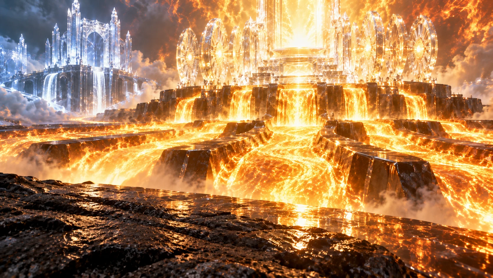 Rivers of burning fire