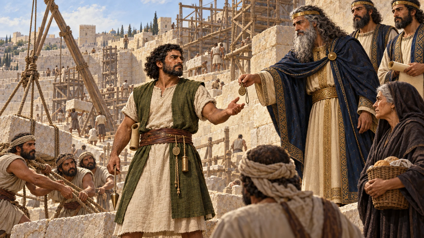 Introduce industrious Ephraimite Jeroboam, son of widow Zeruah, appointed over Joseph’s labor; use a dedicated era sheet.