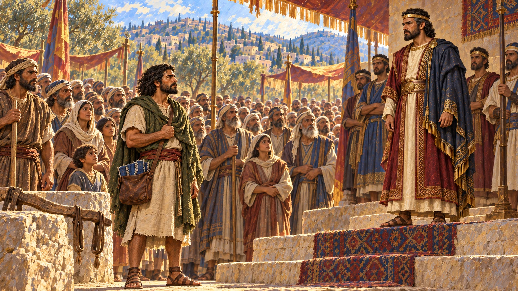 Jeroboam and Israel return to the king on the third day as instructed.