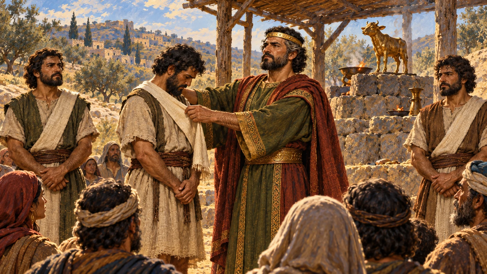 Jeroboam appoints non-Levite priests for high-place shrines.