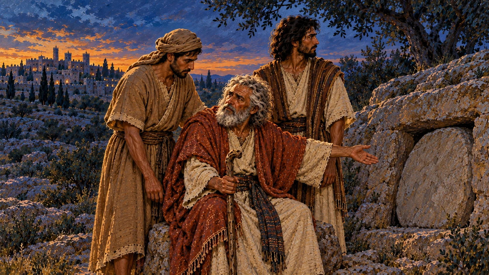 He asks his sons to bury him beside the man of God, affirming the prophecy against Bethel.