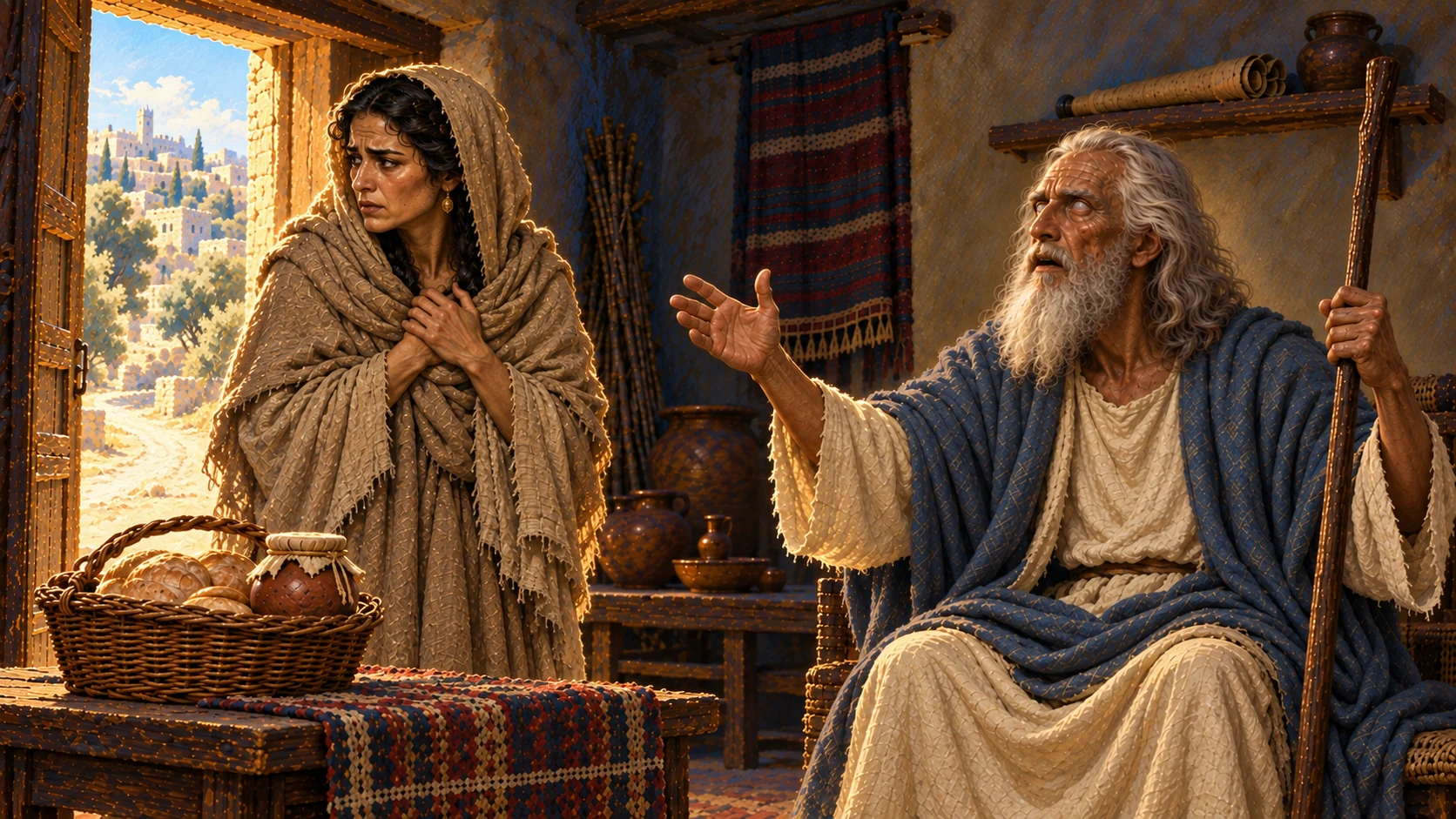 Ahijah tells the mother the child will die when she enters the city and all Israel will mourn him; her grief is immediate.
