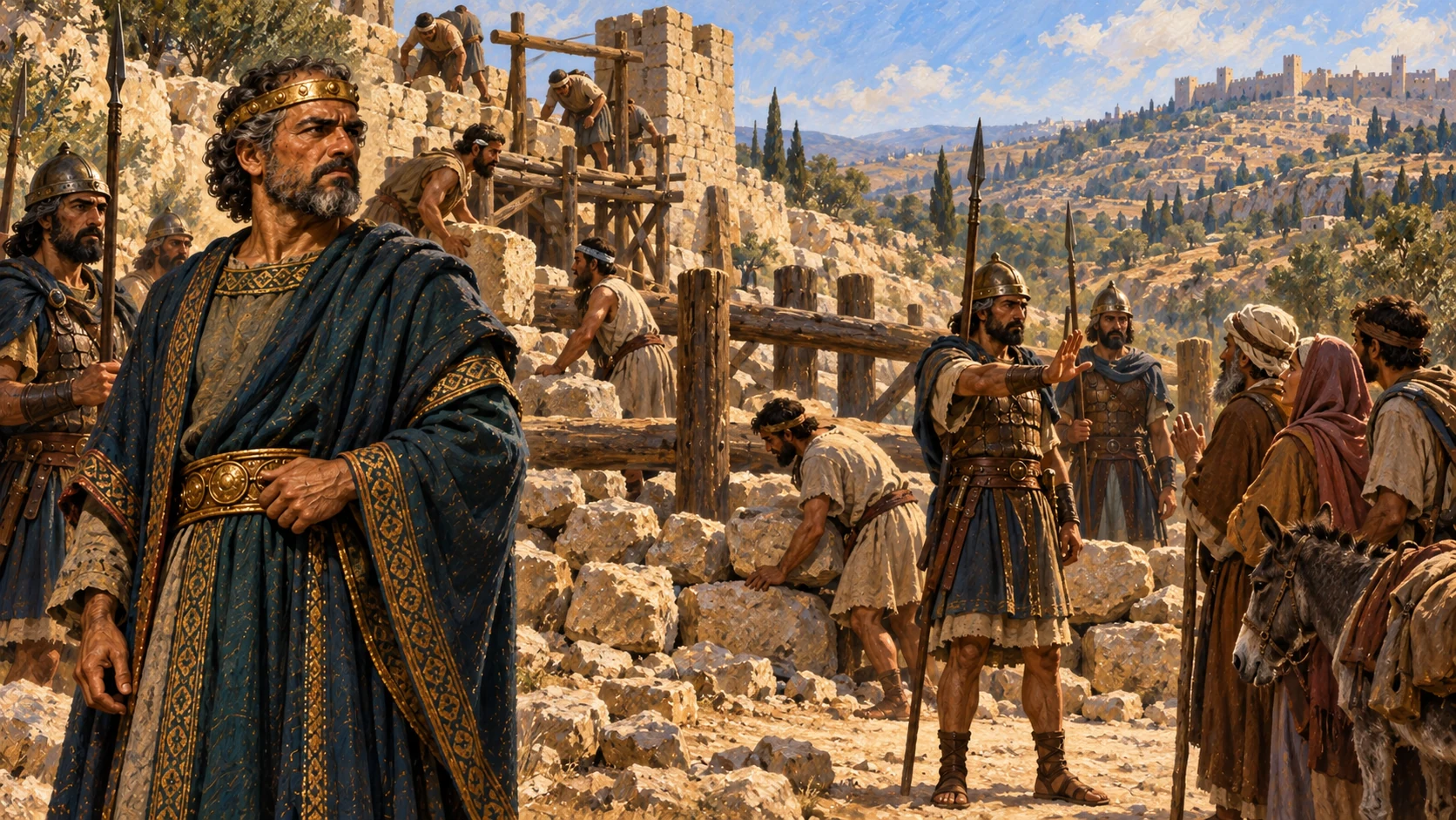 Baasha king of Israel fortifies Ramah to obstruct movement into and out of Judah under Asa.