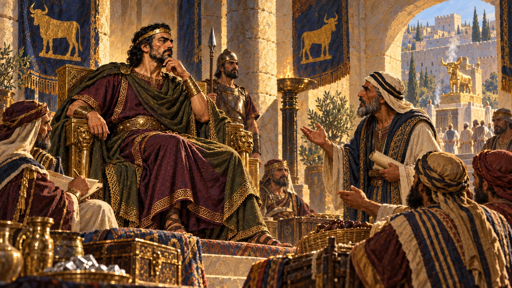 Introduce Ahab’s long reign and the narrator’s severe judgment.