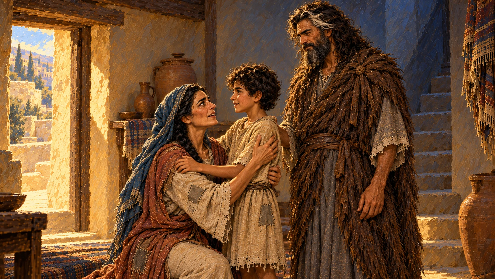 Elijah brings the living boy downstairs to his mother, who affirms Yahweh’s word in his mouth.