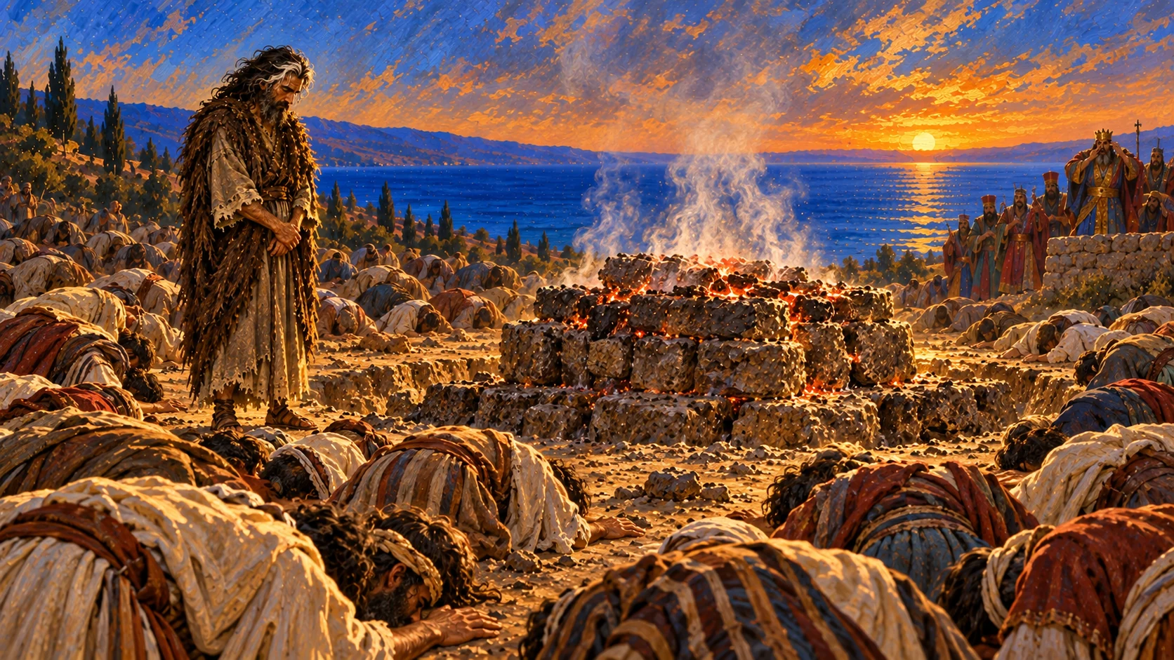 The people acknowledge Yahweh as God.