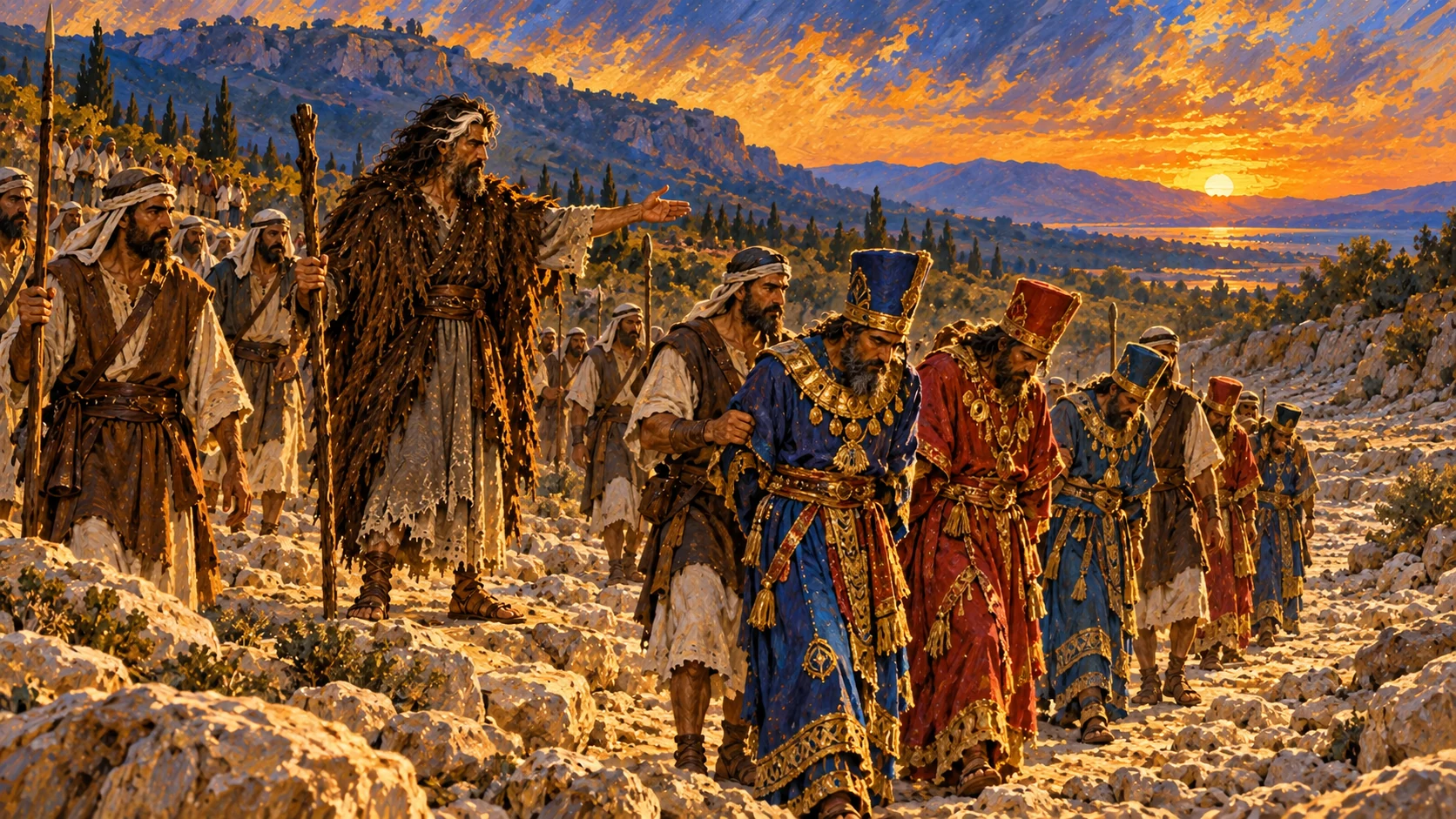 The false prophets are taken to Kishon Wadi, where Elijah executes judgment.