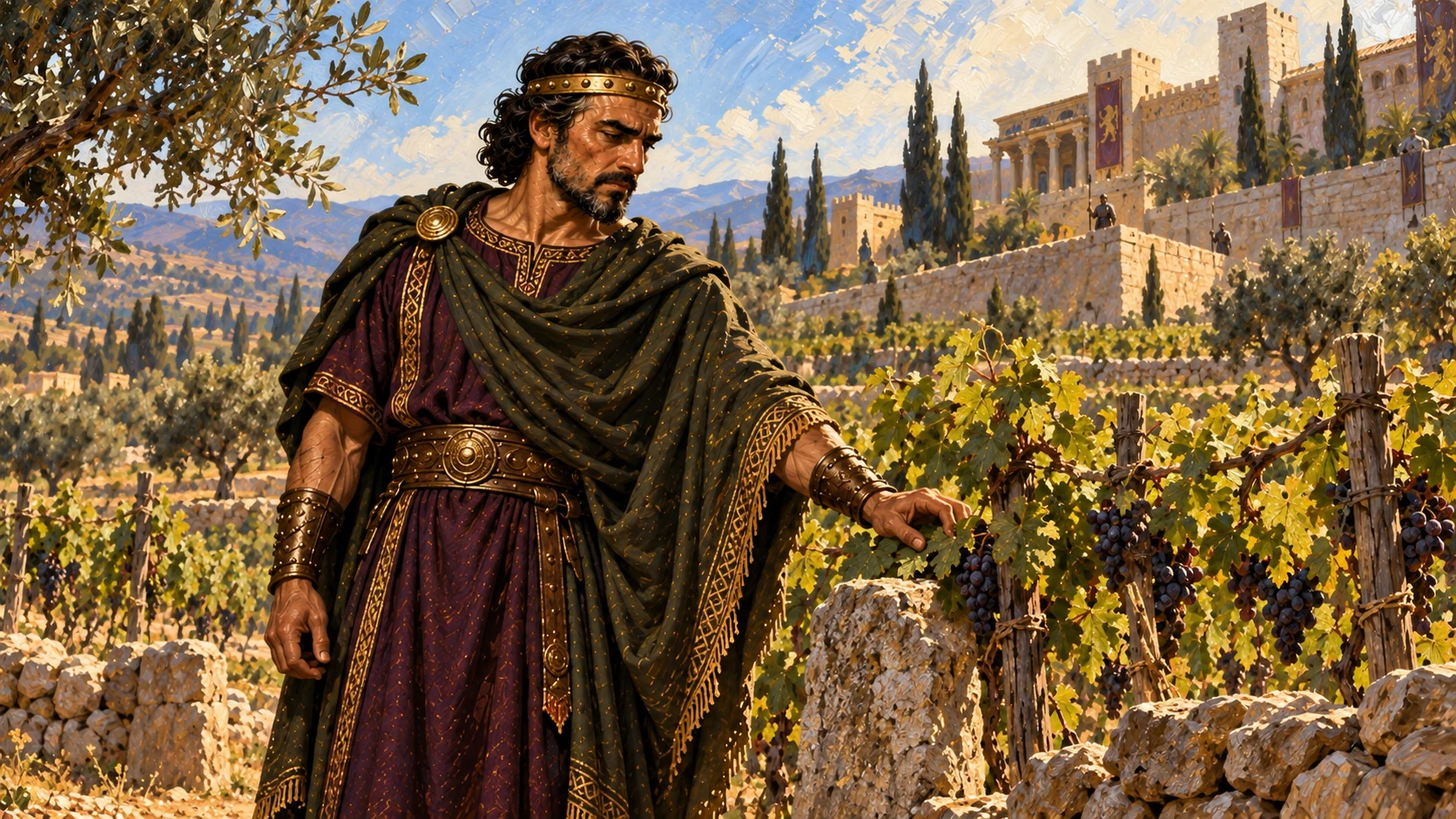 Jezebel reports Naboth dead and Ahab goes to claim the vineyard.