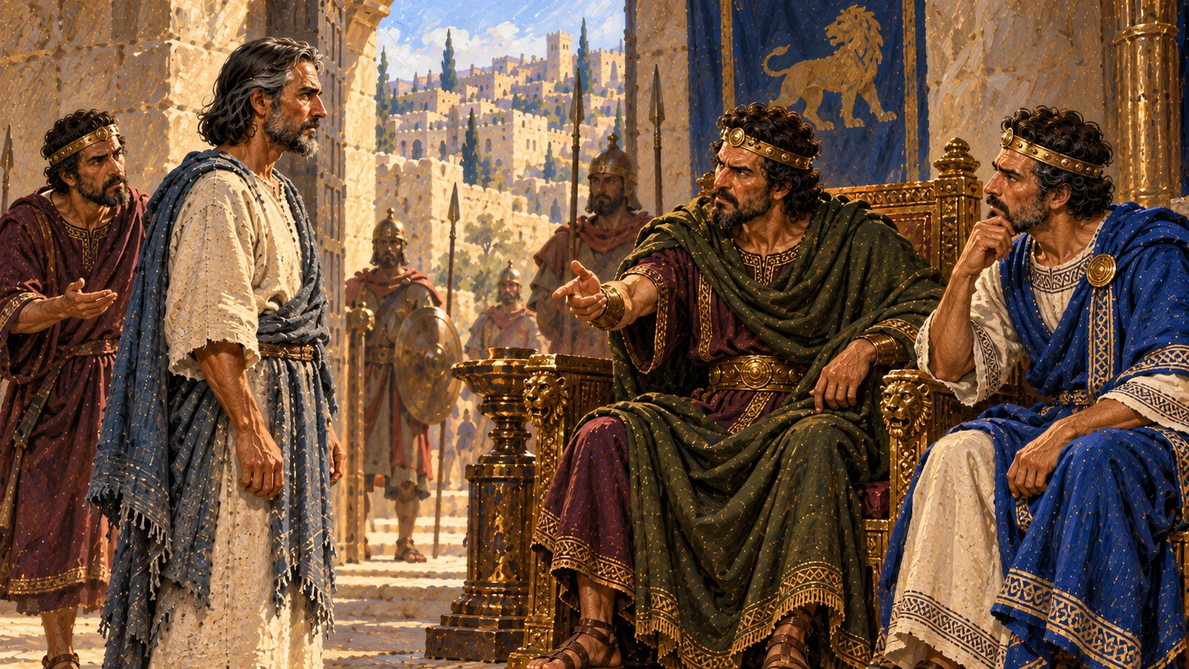 A messenger pressures Micaiah; he speaks before Ahab and Jehoshaphat.