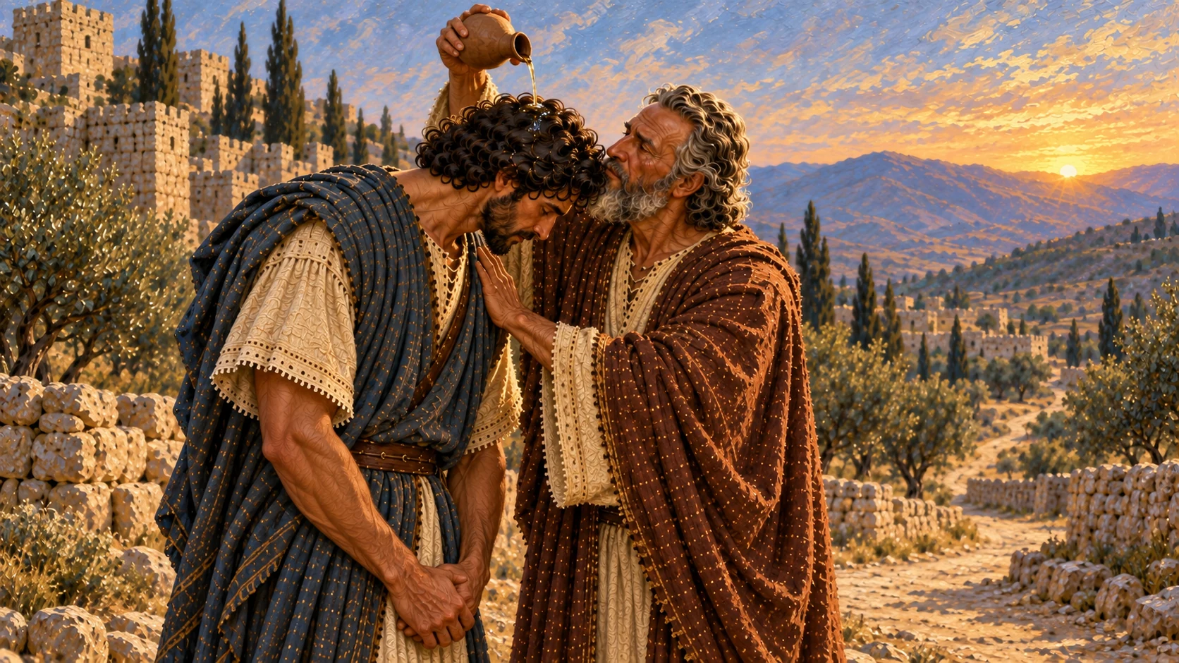 Samuel anoints Saul