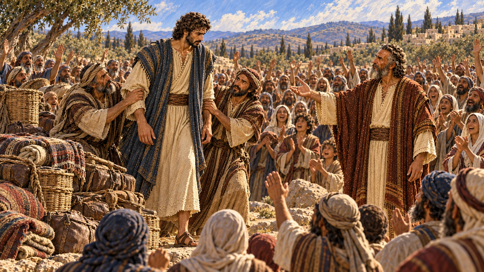 Saul hidden among the baggage