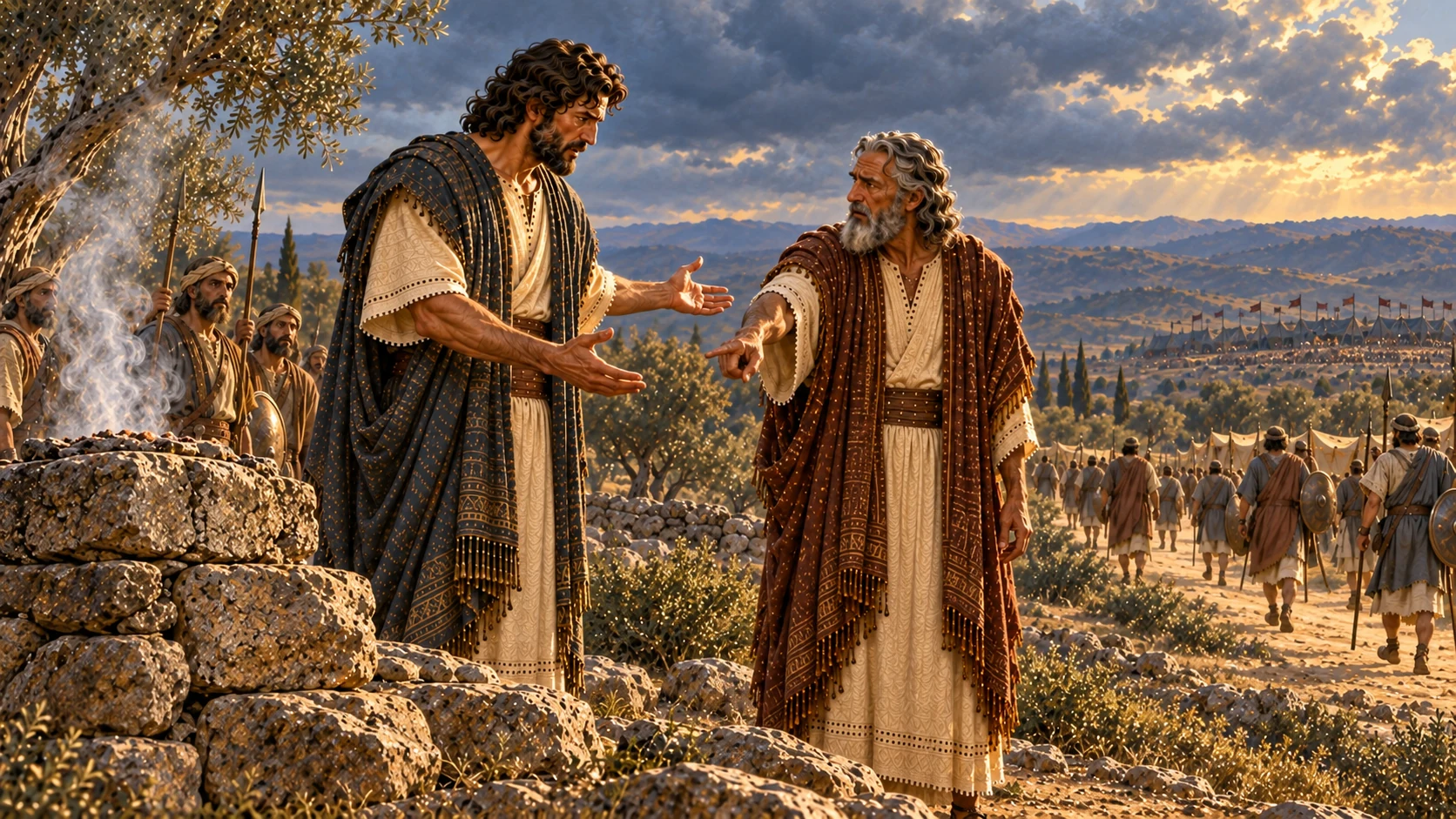 Samuel arrives at Gilgal