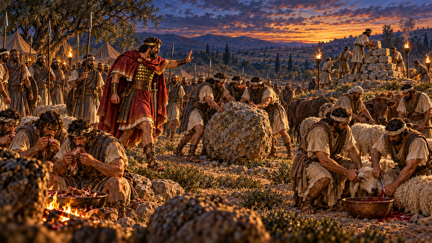 The weary army and Saul's first altar
