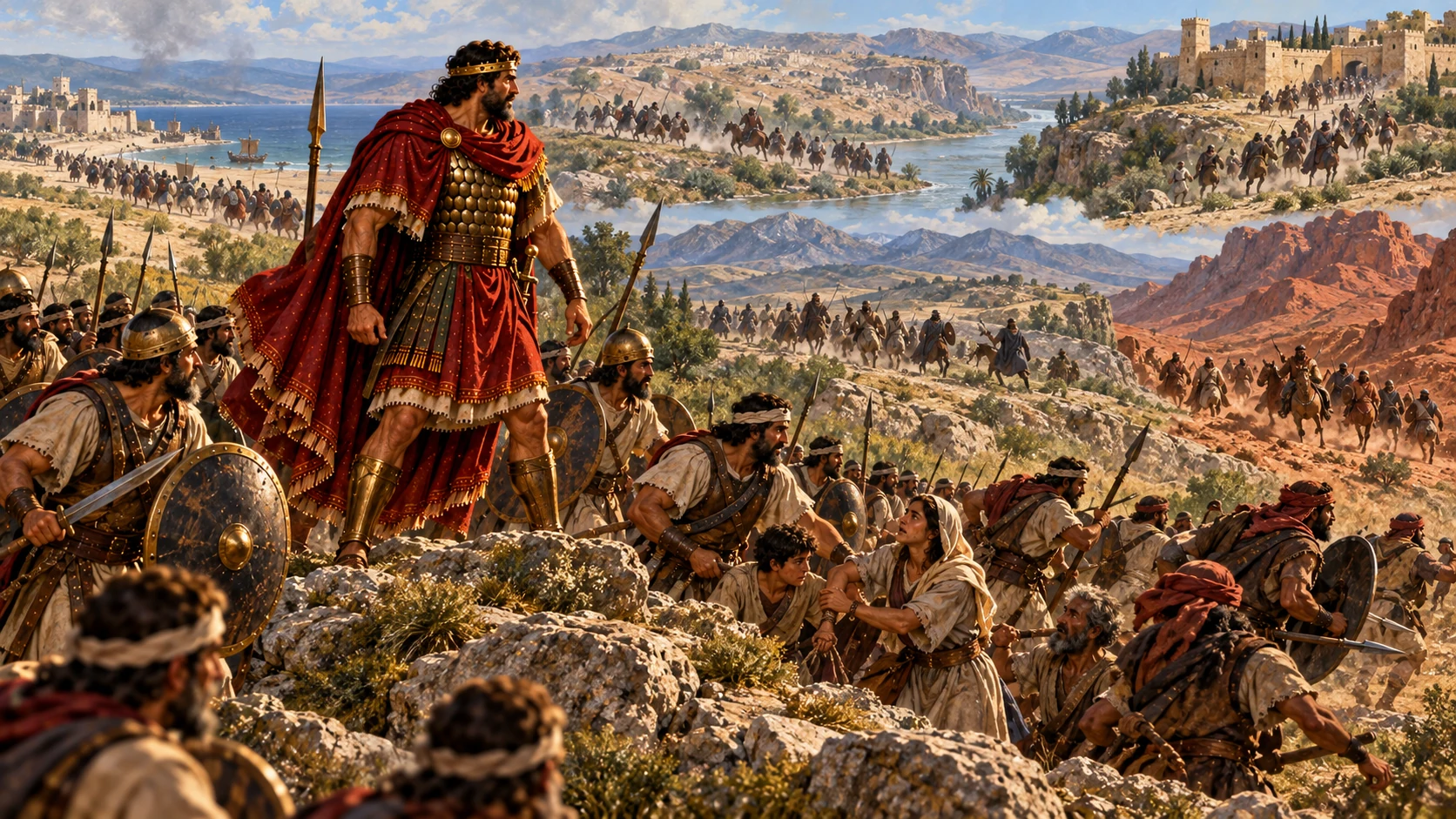 Saul fights on every side