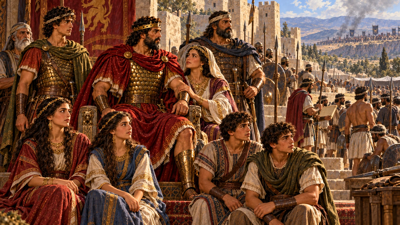 Saul's household and army
