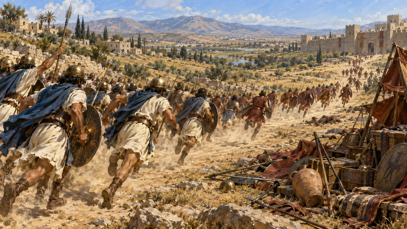 Israel pursues the fleeing army