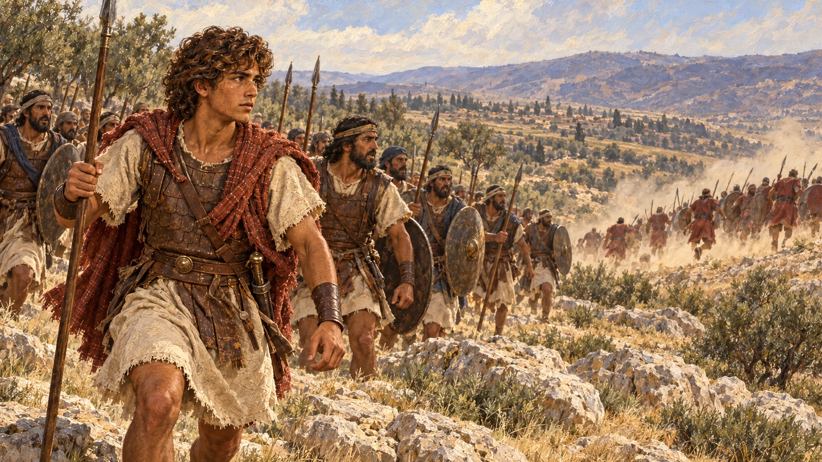 The Philistines retreat