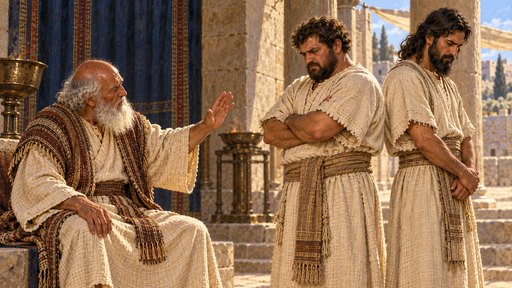 Eli rebukes his sons