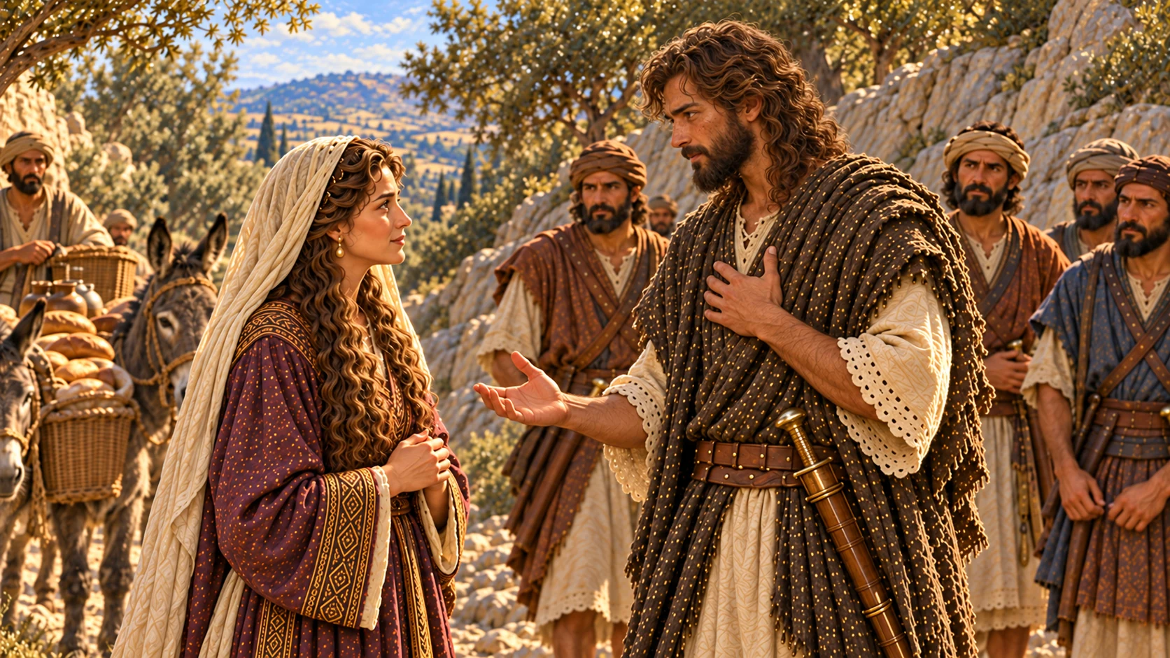 David recognizes Abigail's judgment and turns away from needless bloodshed