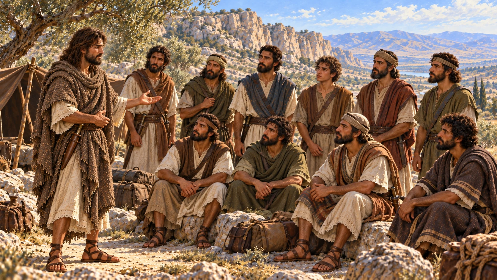 David sends young men to request provisions after protecting Nabal's shepherds