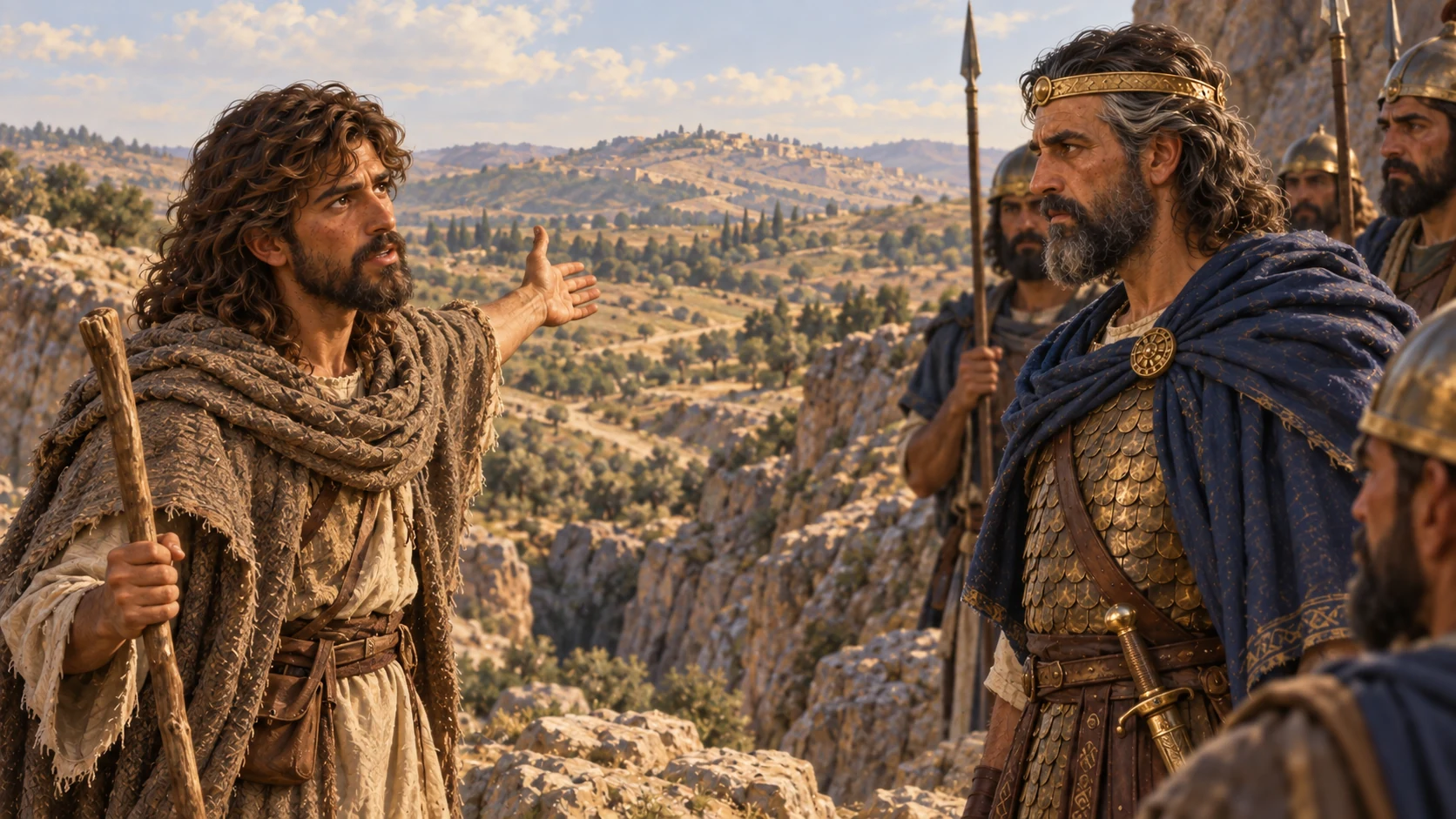 David pleads that human accusers have driven him from Yahweh's inheritance