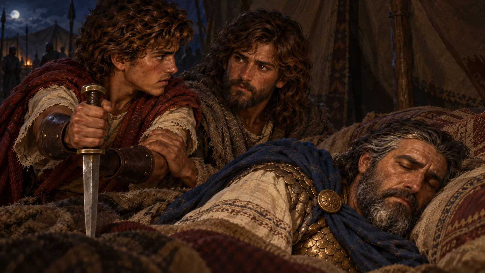 David refuses to destroy Yahweh's anointed king