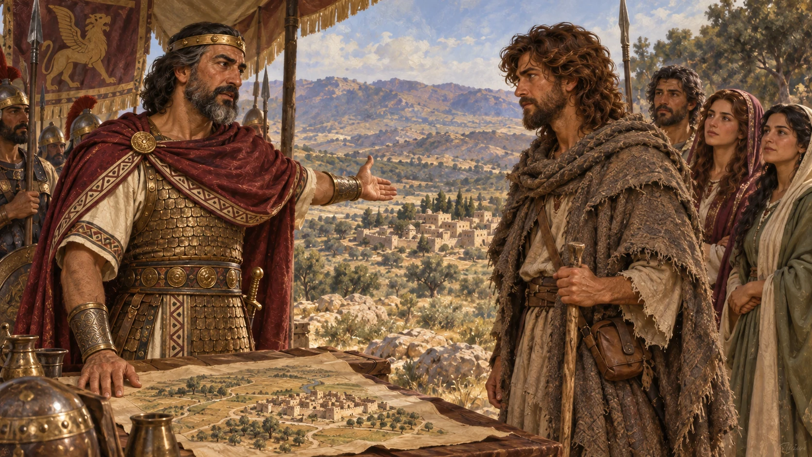 Achish grants David Ziklag as a place for his household and followers
