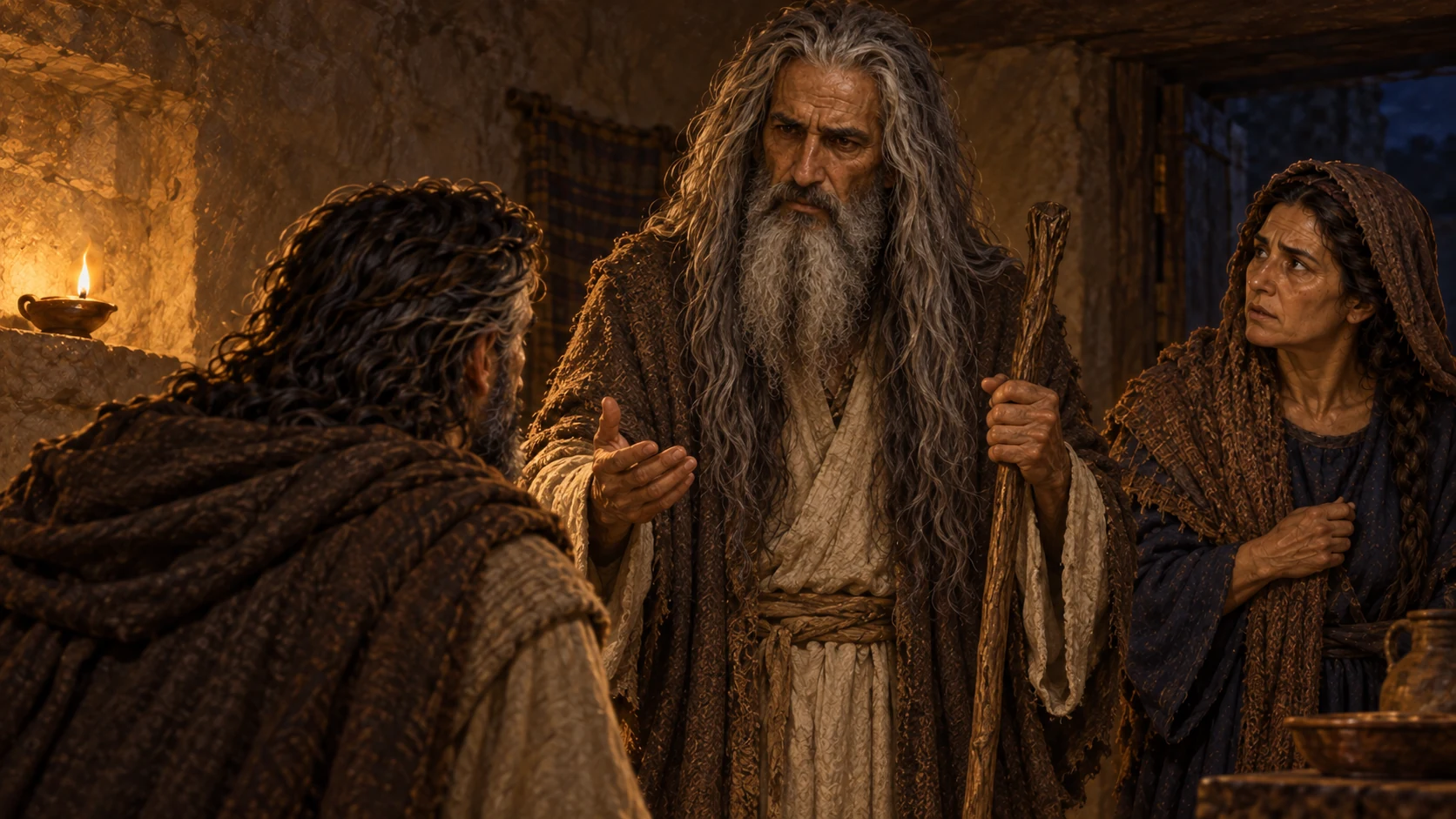 Samuel challenges Saul for seeking him after Yahweh has turned away