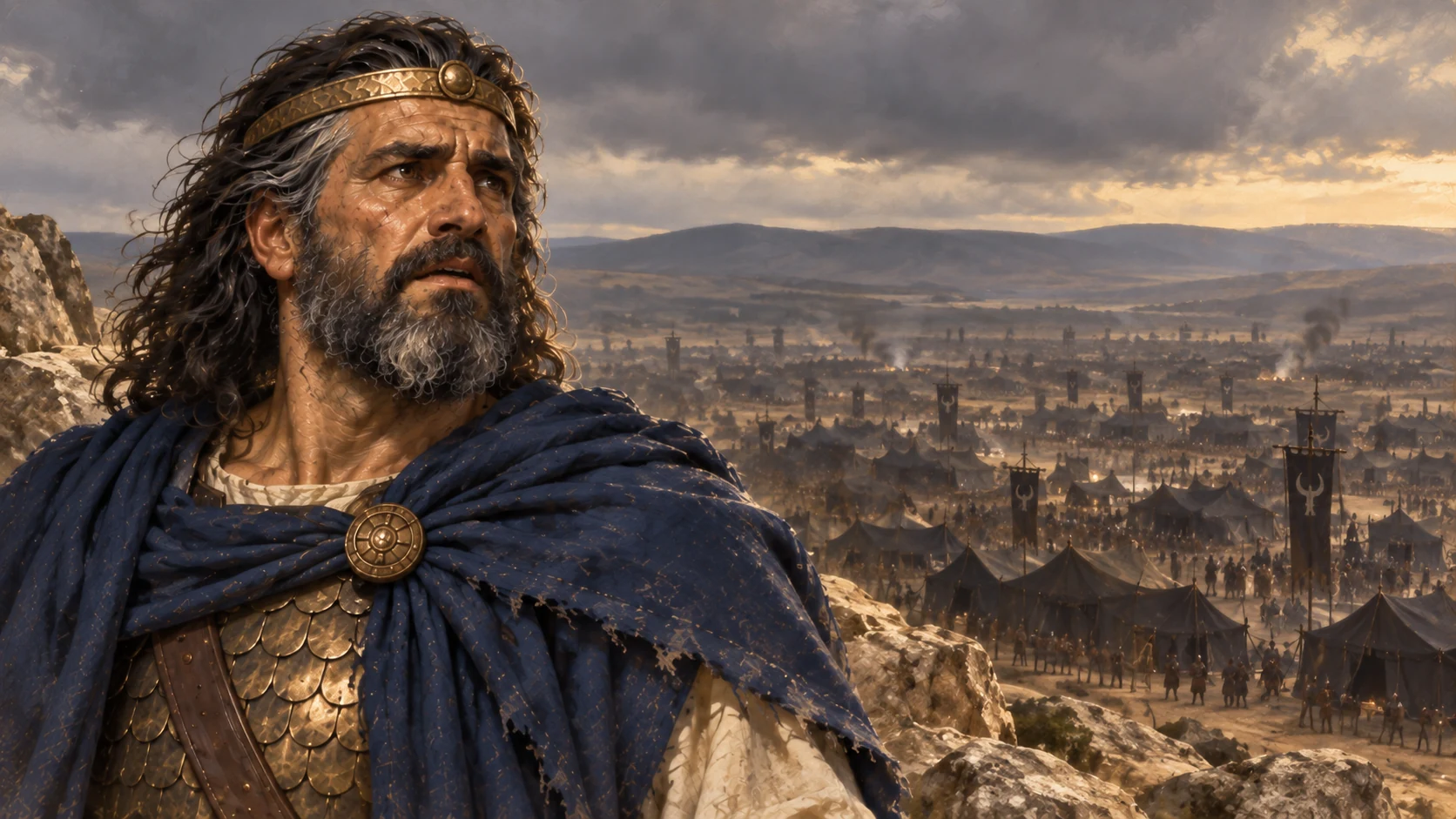 The size of the Philistine camp leaves Saul trembling with fear