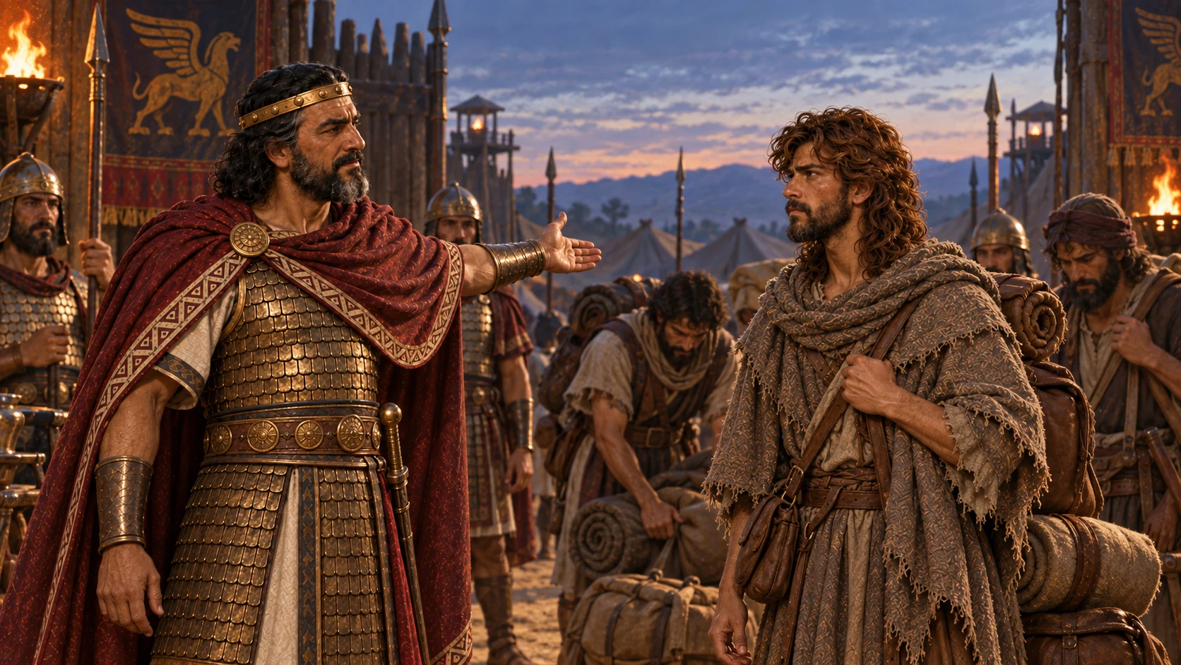 Achish instructs David and his men to depart early in the morning