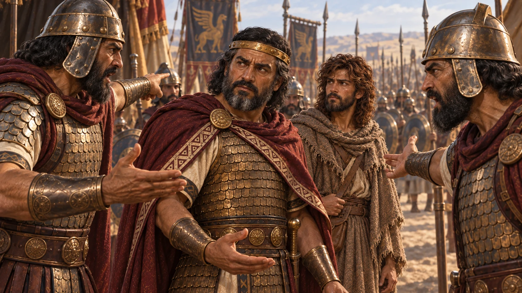 The commanders demand David's removal for fear he will turn against them