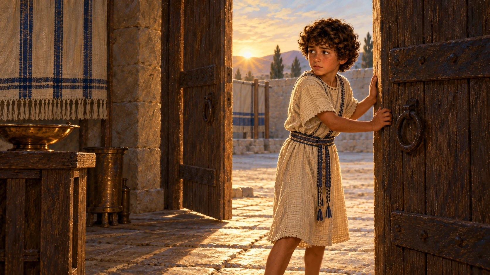 Samuel opens the doors