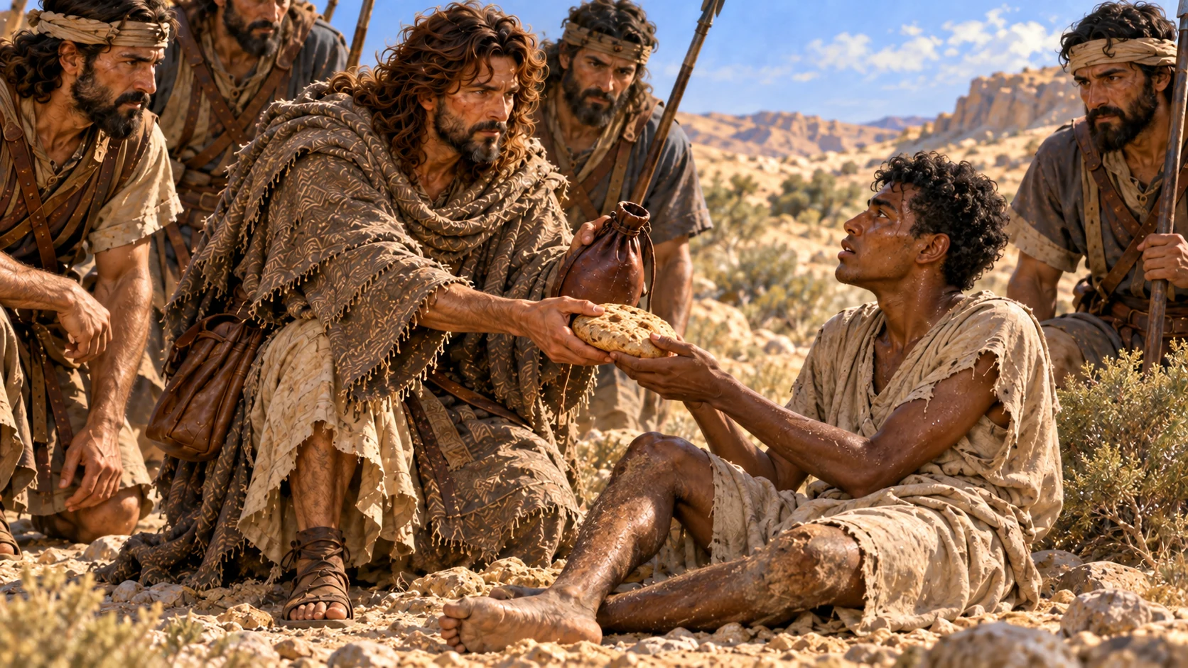 David's men find an abandoned Egyptian servant and give him food and water