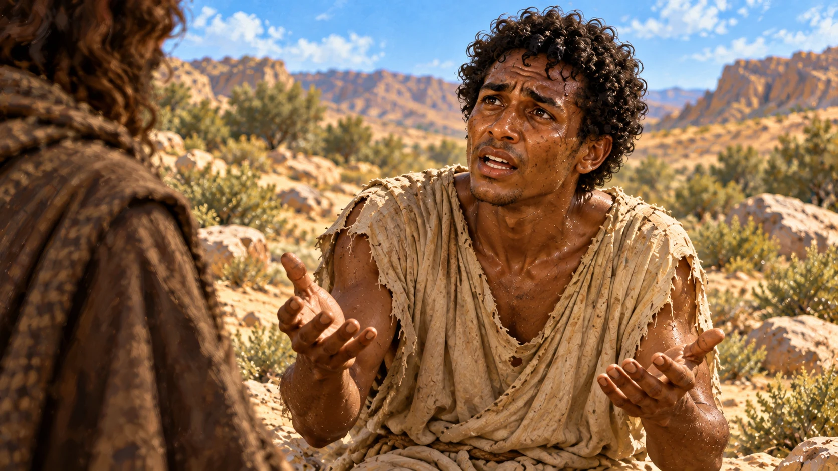 The servant tells David that the raiders burned Ziklag