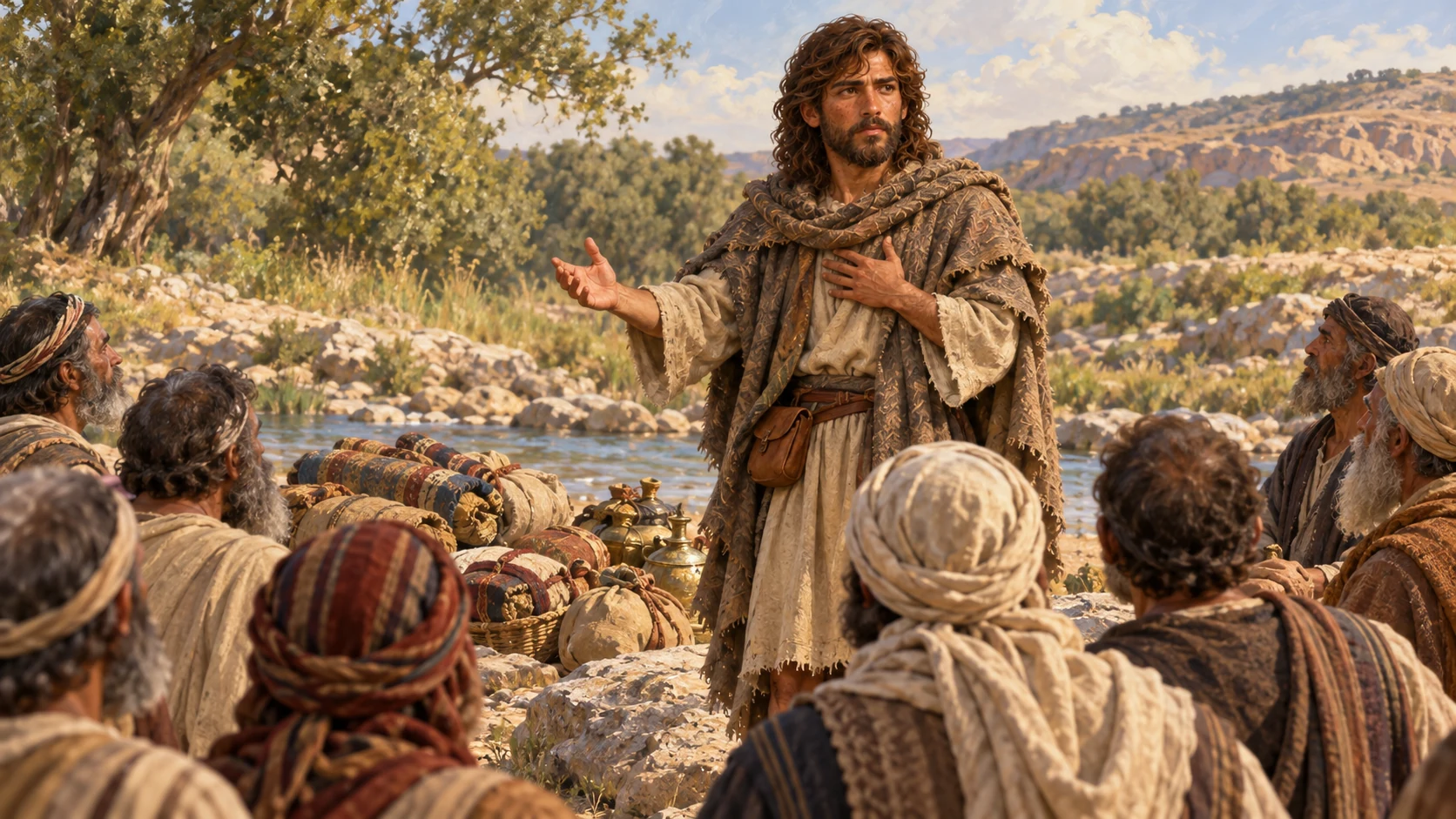 David reminds the company who protected them and gave the victory