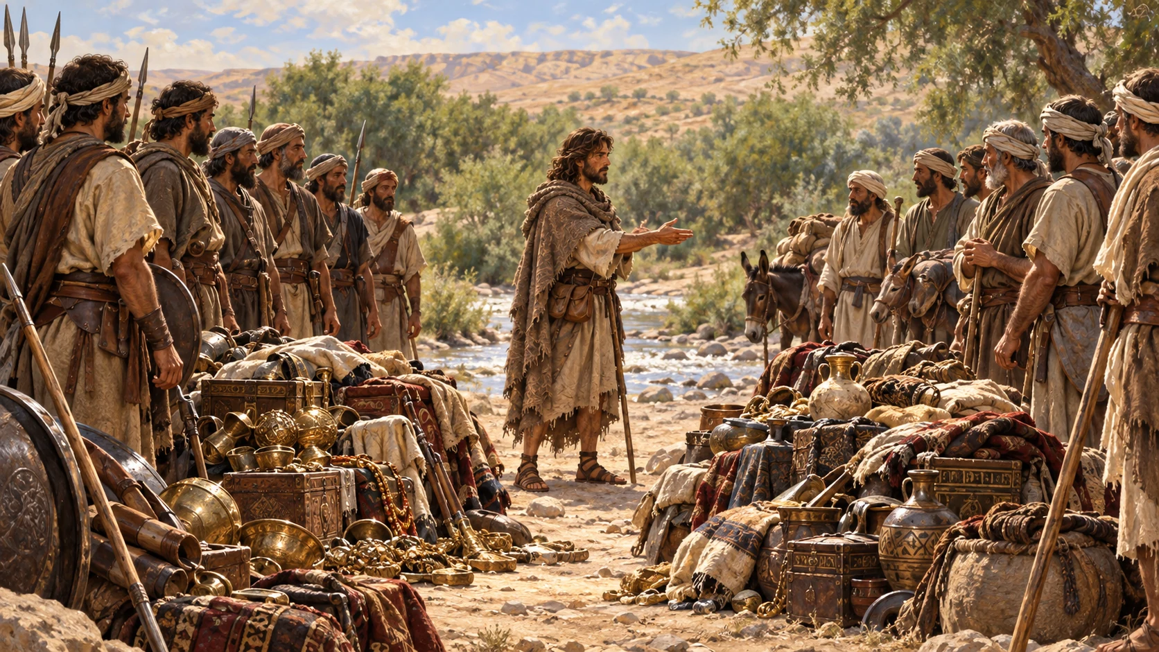David declares that fighters and those guarding supplies will share alike
