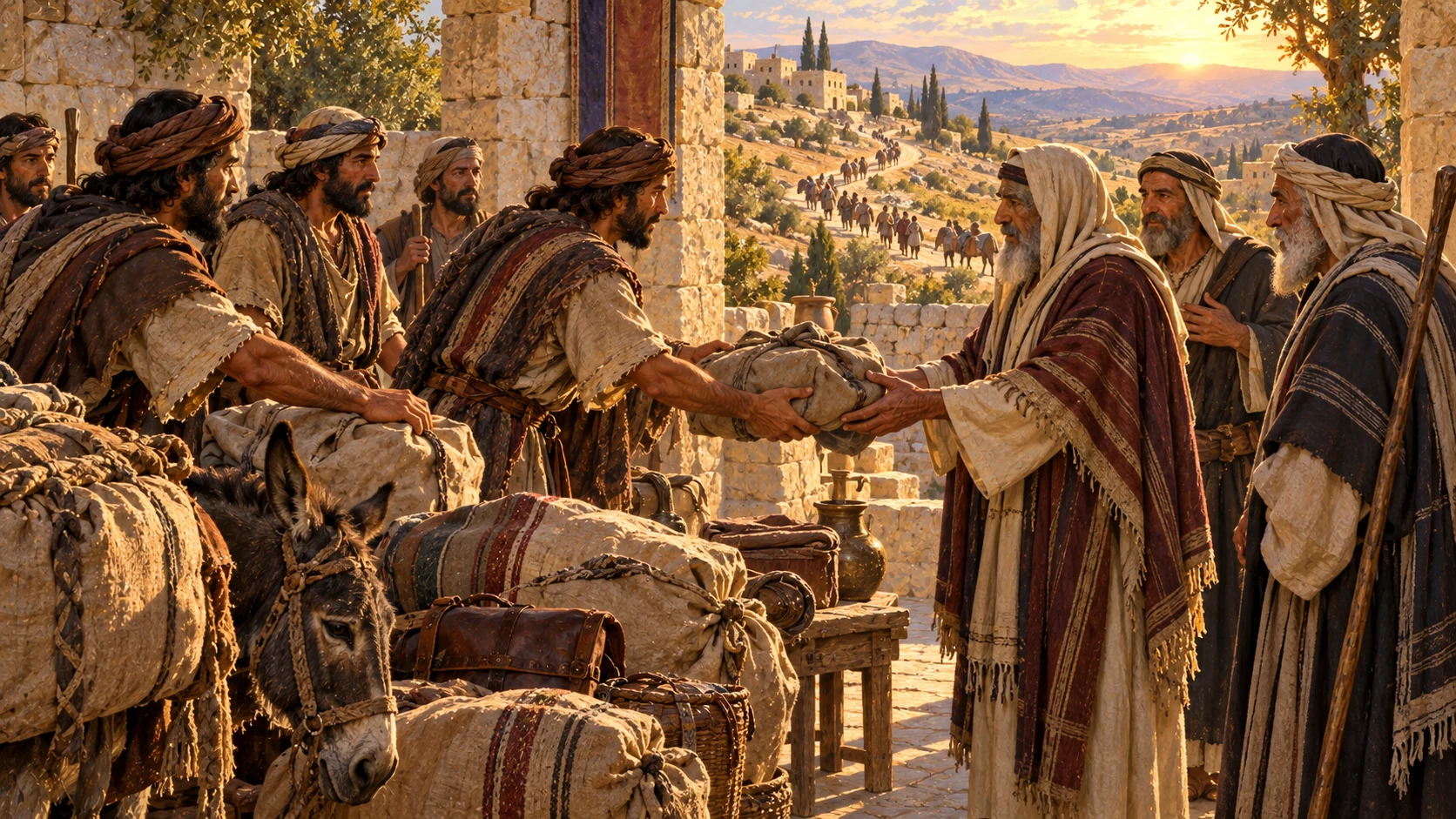 The final gifts go to Hebron and the places David's men traveled