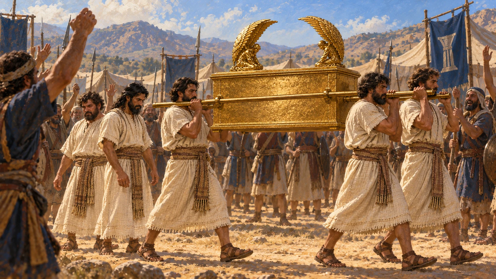 The ark enters the camp