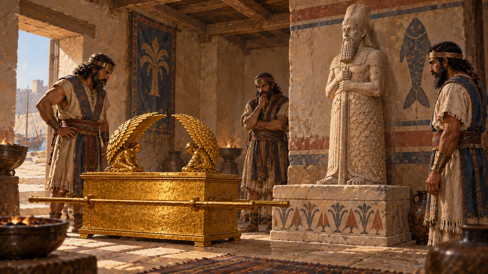 The ark beside Dagon